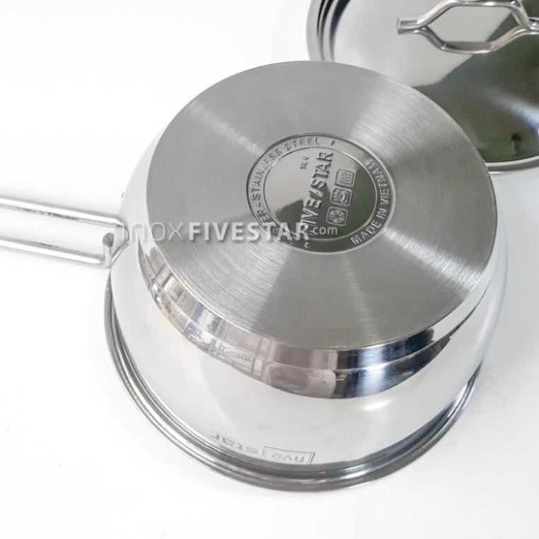 Bộ Nồi Inox 5 Chiếc Fivestar Nắp Kính
