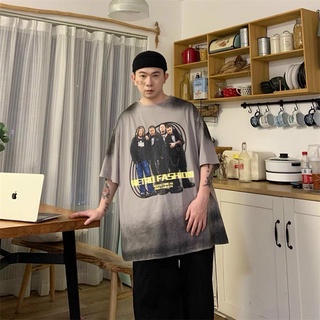 Áo thun oversize Retro fashion wash nhẹ