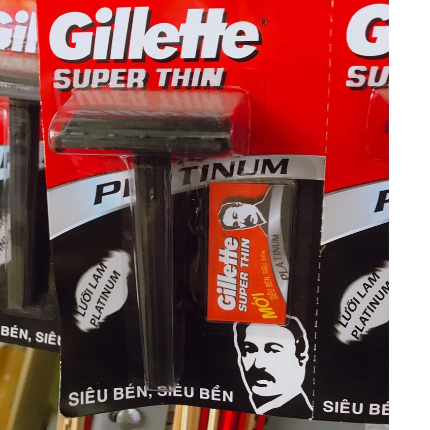 Dao Cạo Râu, Bàn Cạo Râu Gillette Super Thin Lưỡi Platinum