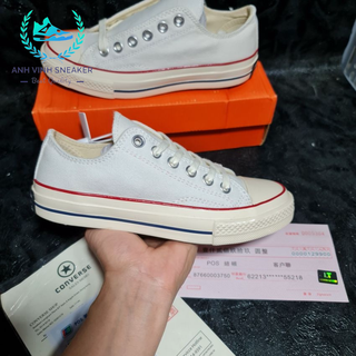 Giày Converse 1970s trắng nam nữ cổ thấp