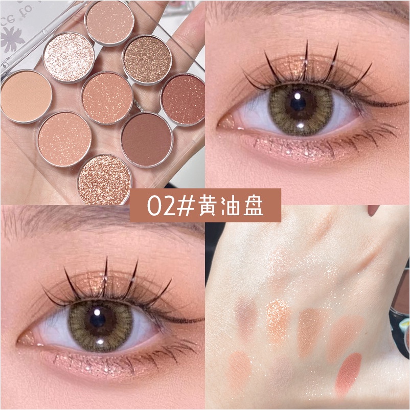 Bảng Phấn Mắt Kakashow 9 Màu Lì Và Ánh Ngọc Trai Kết Hợp Trang Điểm Mắt Khói Cho Người Mới Bắt