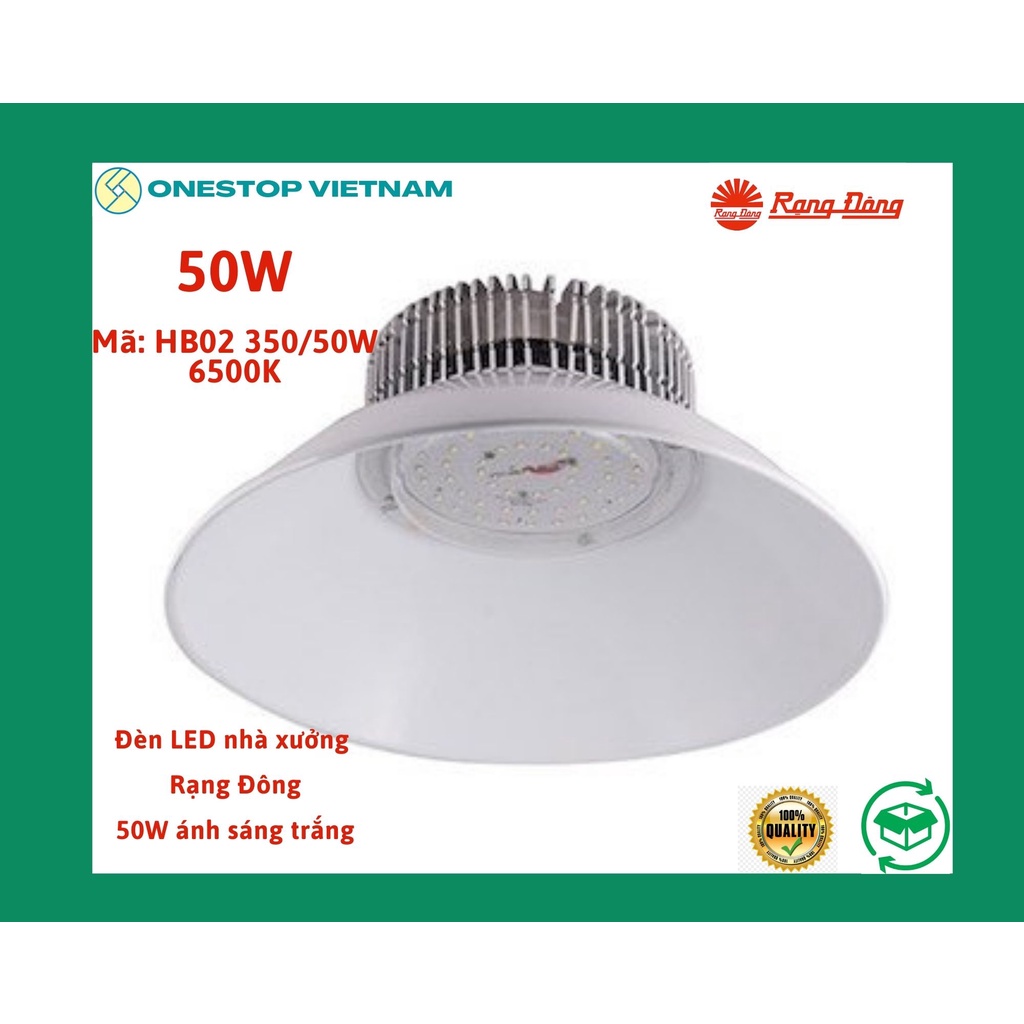 Đèn LED Nhà xưởng chiếu sáng High Bay 50W Rạng Đông - Model: HB02 350/50W
