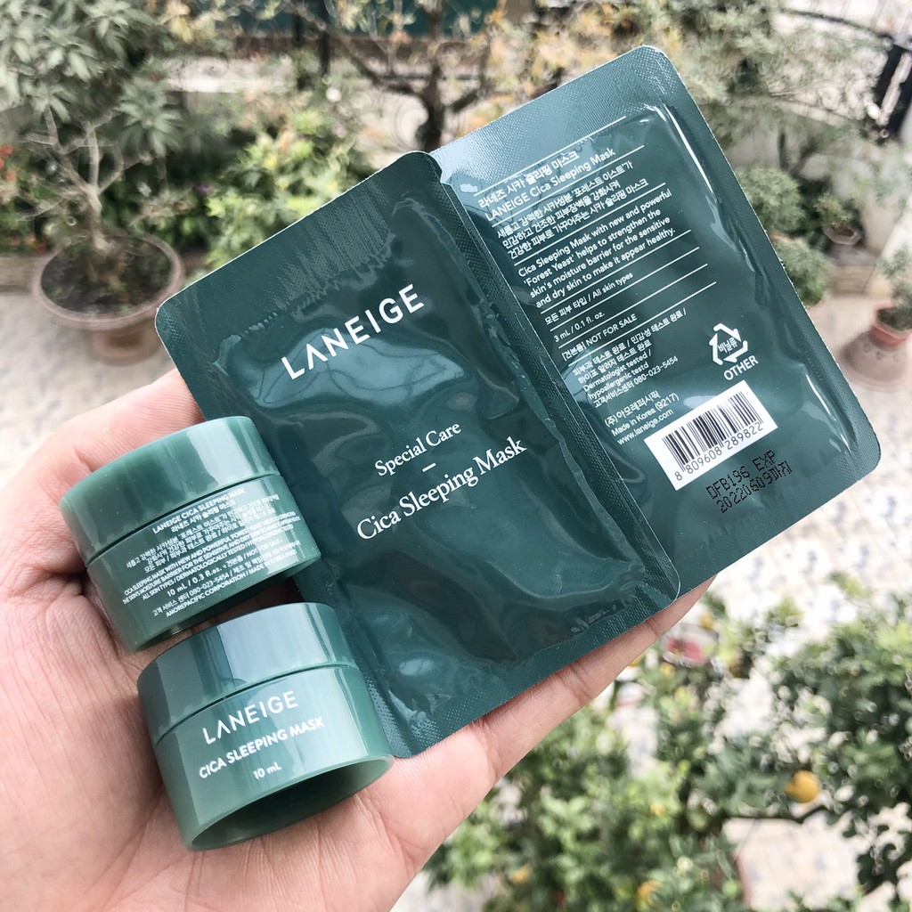 {THANH LÝ} Sample Mặt Nạ Ngủ Laneige Cica Sleeping Mask 3ml&amp;10ml