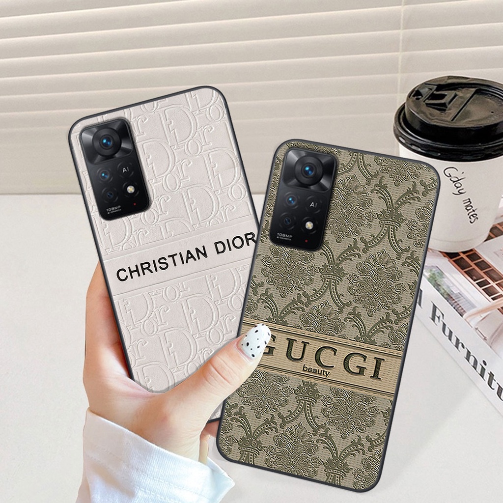 Ốp Xiaomi Redmi Note 11 4G / Note 11s / Note 11 Pro 5G thương hiệu ni.ke guc.ci ce.line di.or, thời trang, cao cấp