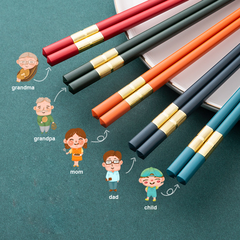 Đũa ăn làm từ hợp kim chống ẩm theo phong cách Nhật Bản sang trọng