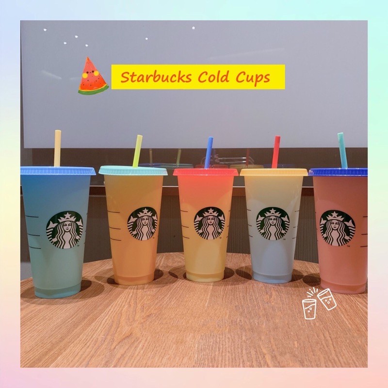 Ly nhựa đổi màu starbucks❌Không lựa mẫu