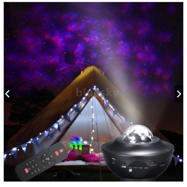 Máy chiếu đèn Laser hiệu ứng sao đổi màu theo giai điệu kèm Loa Bluetooth phát nhạc AC110-220V 10W RGBW