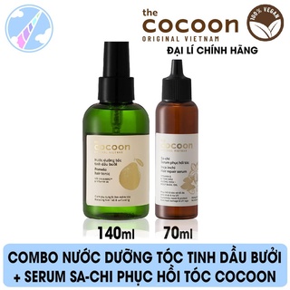 Combo nước dưỡng tóc tinh dầu bưởi cocoon 140ml + serum sa-chi phục hồi tóc cocoon 70ml