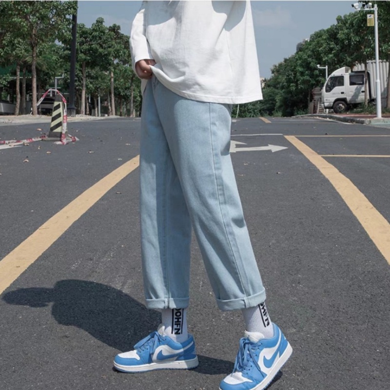 Quần Jean Nam Baggy ống suông, rộng xanh sky, xanh sáng hottrend hàn quốc 2021-Trend Clothing! | BigBuy360 - bigbuy360.vn