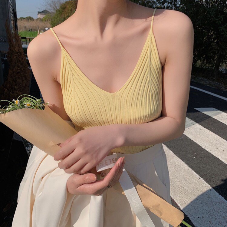 ÁO HAI DÂY DÁNG CROPTOP ÔM BODY CHẤT LIỆU CAO CẤP THOẢI MÁI TÔN DÁNG PHONG CÁCH ÂU MỸ⚡HÀNG CÓ SẴN⚡