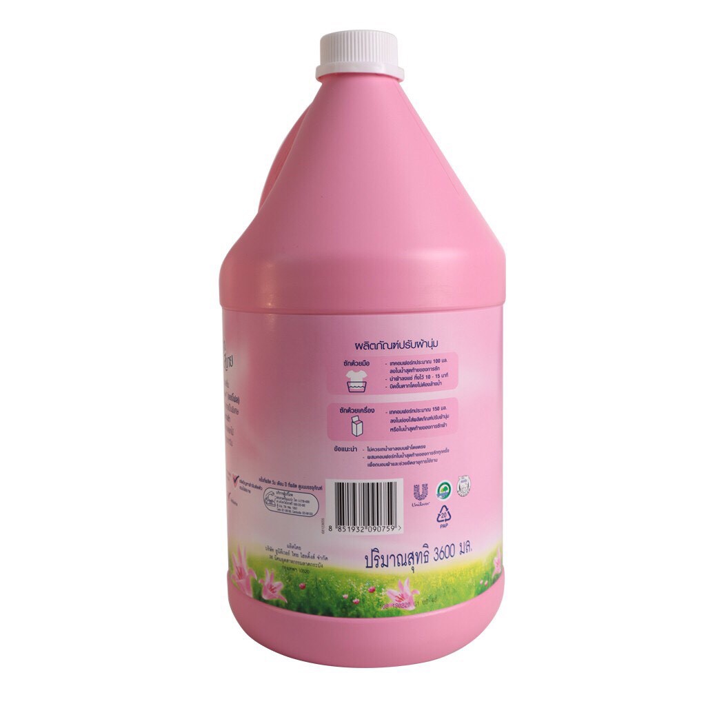 Nước xả mềm vải lưu hương lưu ly hồng Air Flow COMFORT Thái Lan 3600ml - can hồng - Fabric Softener