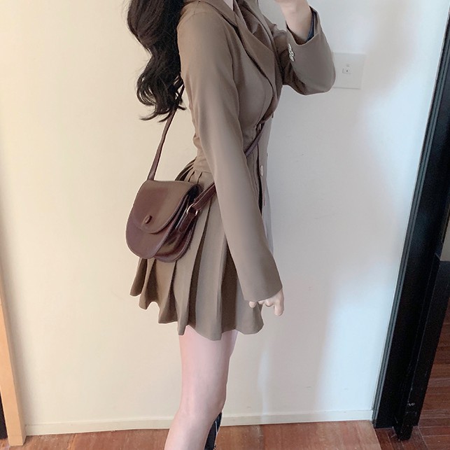 (SẴN ĐEN S, M) ĐẦM VEST TÔN DÁNG XẾP LI ULZZANG (ảnh thật cuối) | BigBuy360 - bigbuy360.vn