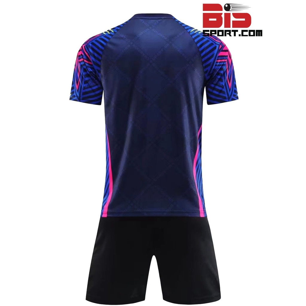 Áo Bóng Bàn Cầu Lông Li-ning Chính Hãng 6121A Xanh Họa Tiết - Mẫu Áo Chính Thức Của Đội Tuyển Bóng Bàn Trung Quốc 2022