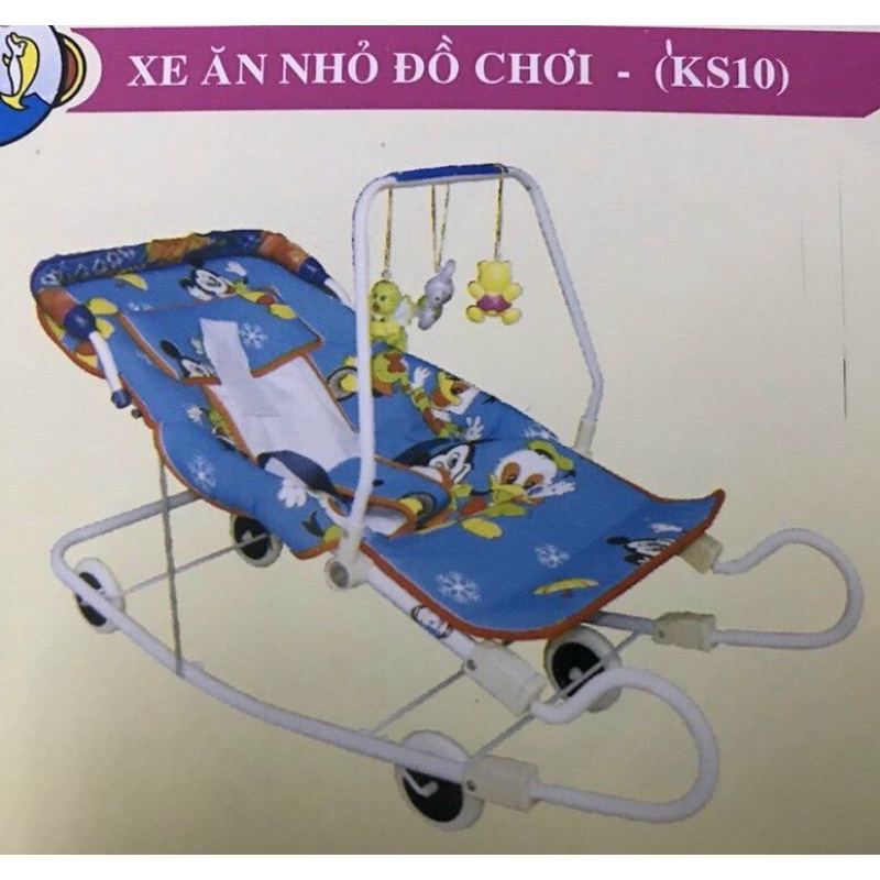(Có đồ chơi) Xe nằm nhún ăn bột Hoàng Thành KS10