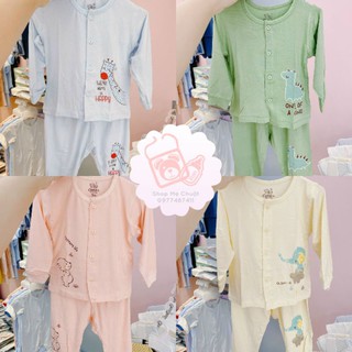 Bộ dài tay cho bé 0M-12M cài giữa Catter's