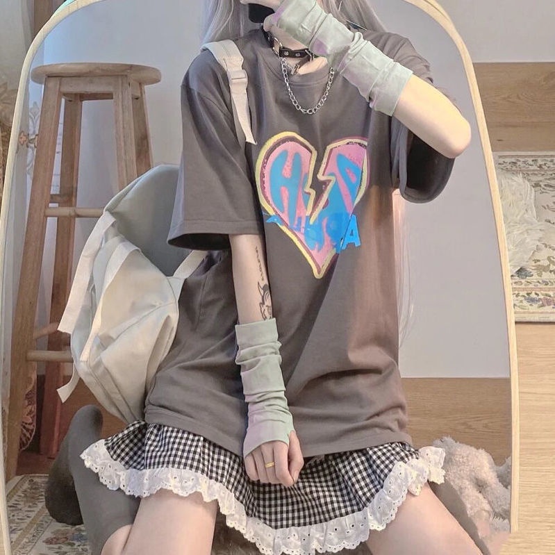 Găng tay ninja dệt kim dài hở nửa ngón chống nắng màu tối thời trang harajuku cho nam và nữ