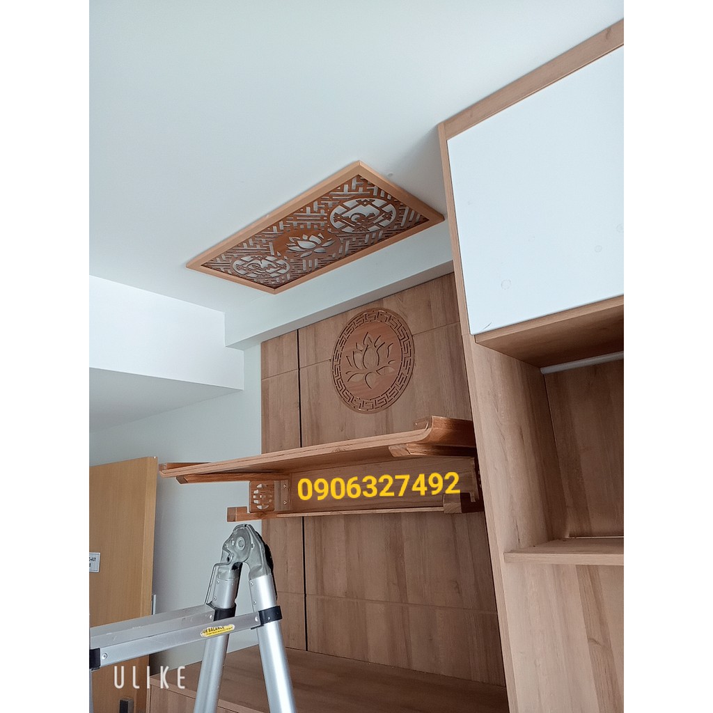 Tấm chắn khói hương bàn thờ 40x80 PHÚC - LỘC - SEN