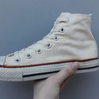Giày Converse secondhand cổ cao, màu kem