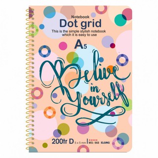 Sổ lò xo đơn KLONG A5 Dot Grid ruột chấm 70/76; MS: 968