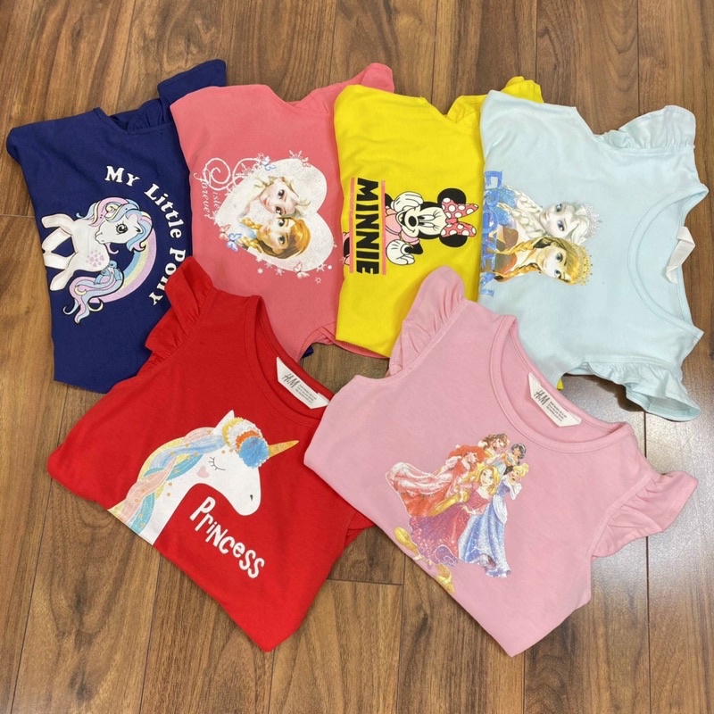 Váy Bé gái  Váy thun cotton cánh tiên 10-37kg in hình Pony Elsa Minnie hàng Xuất