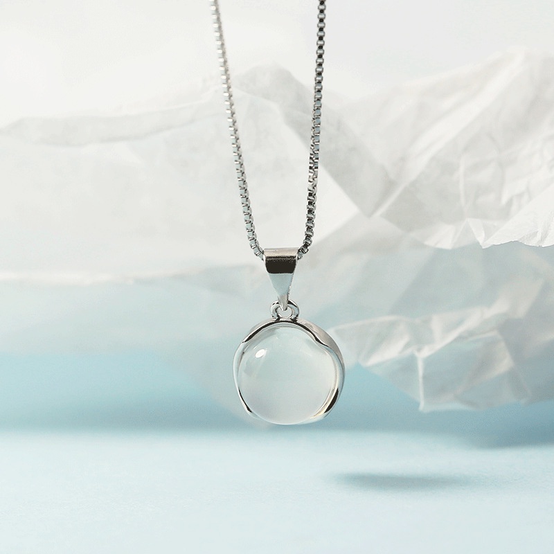 Vòng cổ Mặt Đá chalcedony Thời Trang Cho Nữ