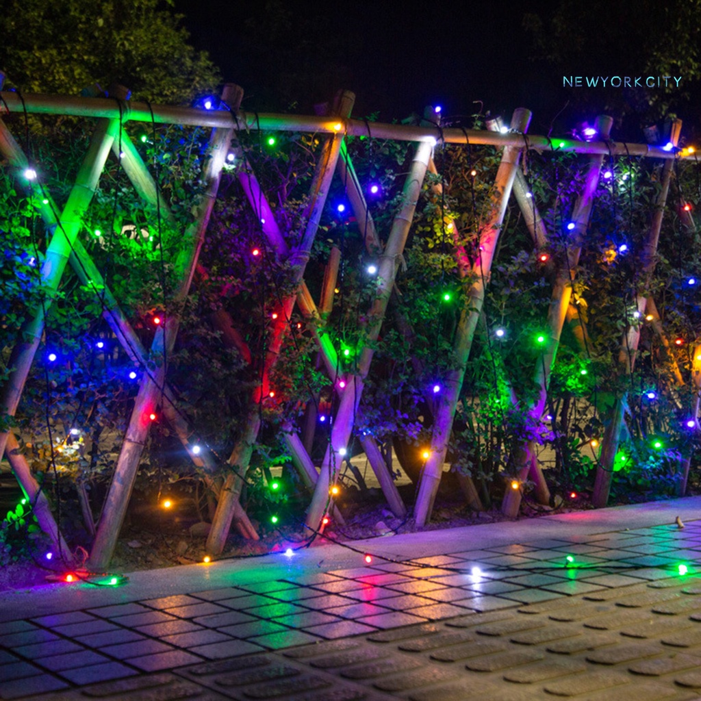 Dây Đèn Led 100 Bóng NY-F8 Chống Nước Trang Trí Sân Vườn