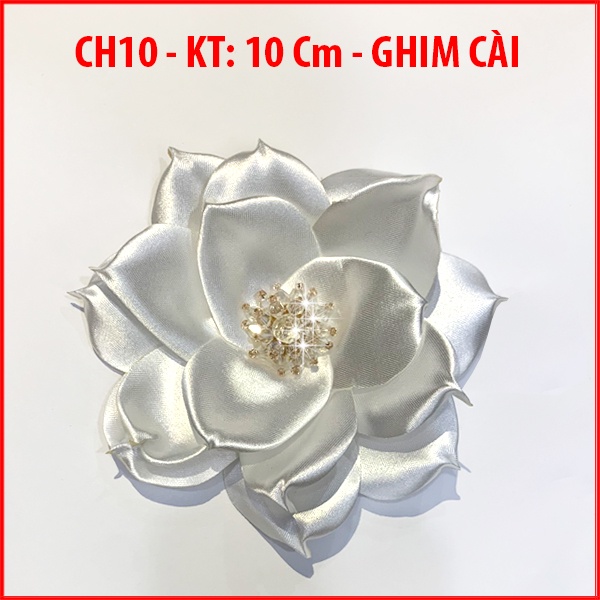 Tag hoa cài áo Handmade trâm cài màu pastel nhụy đính pha lê cao cấp