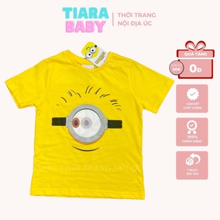 Áo phông chính hãng chất vải thun cotton hình MINIONS cho bé trai từ 4 đến 6 tuổi