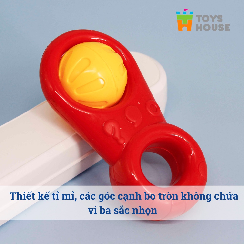 Combo túi 7 món đồ chơi xúc xắc lục lạc an toàn cho bé Toys House 77627