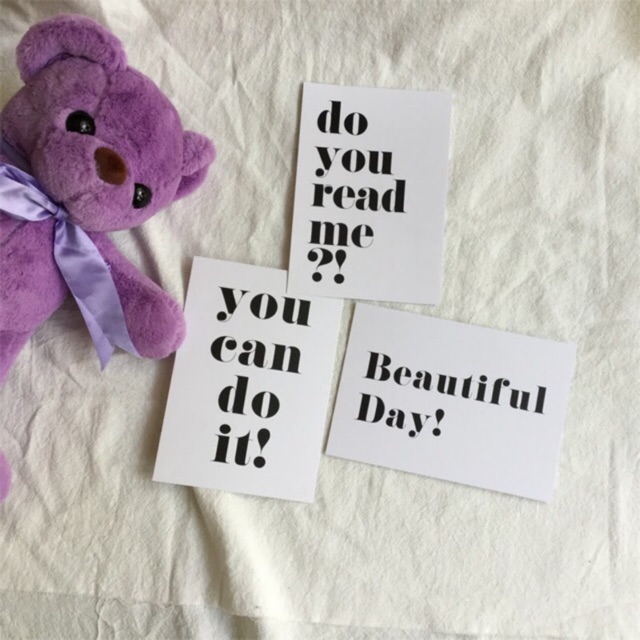 Postcard chữ trang trí