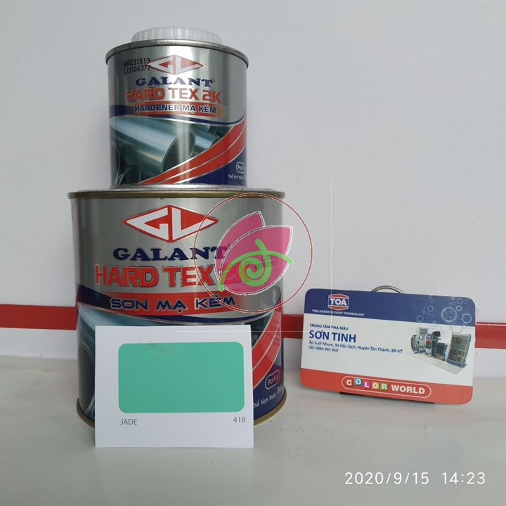 SƠN SẮT MẠ KẼM GALANT HARD TEX 2K MÀU xanh ngọc 418 (1KG/BỘ)