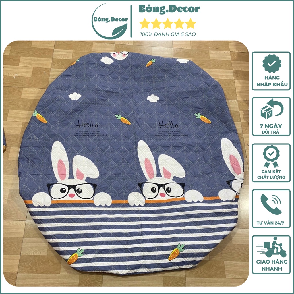 Ga giường bo chun chần bông 3 lớp poly cotton dầy dặn mẫu mã đa dạng, ga trải giường nhiều kích thước | BigBuy360 - bigbuy360.vn