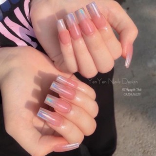 móng up nailbox thiết kế thạch hồng cầu vồng