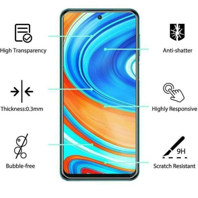 Kính cường lực Xiaomi Redmi Note 9S / Note 9 Pro 💥 GIẢM GIÁ CỰC SỐC 💥 Độ cứng 9H, dày 0.3 mm