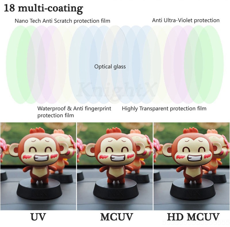 Kính lọc HD MCUV + bộ lọc cpl + starburst 8 dòng 58mm 62mm 67mm 72mm 77mm UV