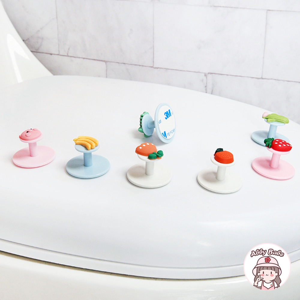 Giá Đỡ Cây Lau Nhà Đa Năng Dán Tường Hình Trái Cây/Động Vật Siêu Mạnh Cho Nhà Bếp/Phòng Tắm