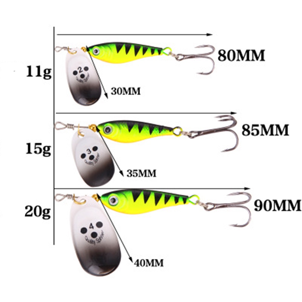 Mồi Câu Cá Giả Bằng Kim Loại Cứng 11g 15g 20g Có Móc Xoay