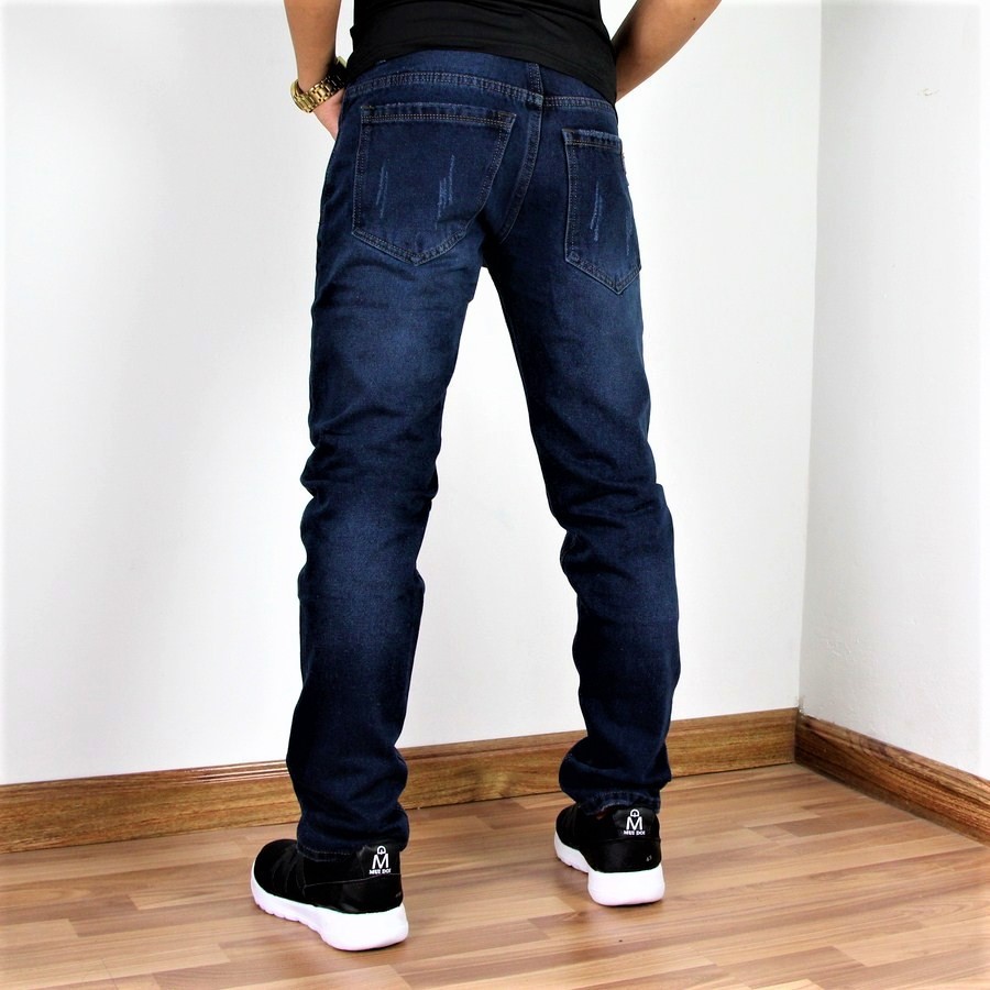 ** Quần Jean Nam Trơn XANH như hình Chất Cotton Co Giãn Dáng Ôm Ống Côn ** - Hàng nhập khẩu trực tiếp tại nhà máy - chất