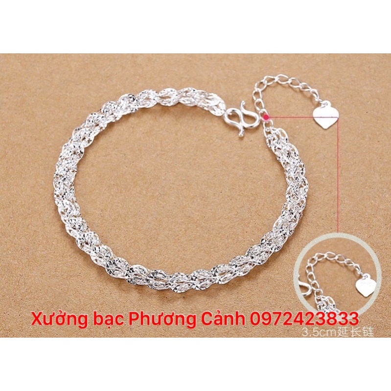 Lắc tay,lắc chân bạc ta hình đuôi phụng cực đẹp cực sang XƯỞNG BẠC PHƯƠNG CẢNH