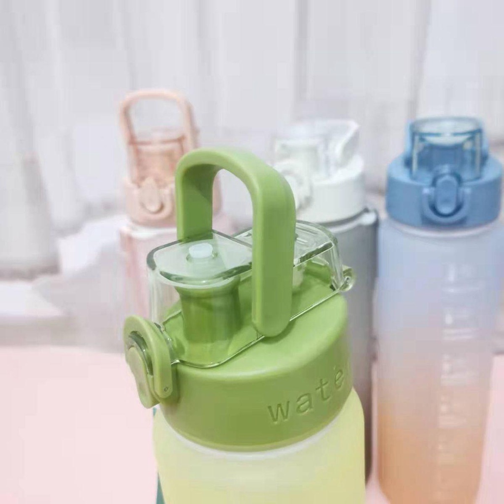 YIYU Bình Đựng Nước Bằng Nhựa Dung Tích Lớn Màu Sắc Gradient Tiện Dụng Mang Theo Du Lịch Cắm Trại