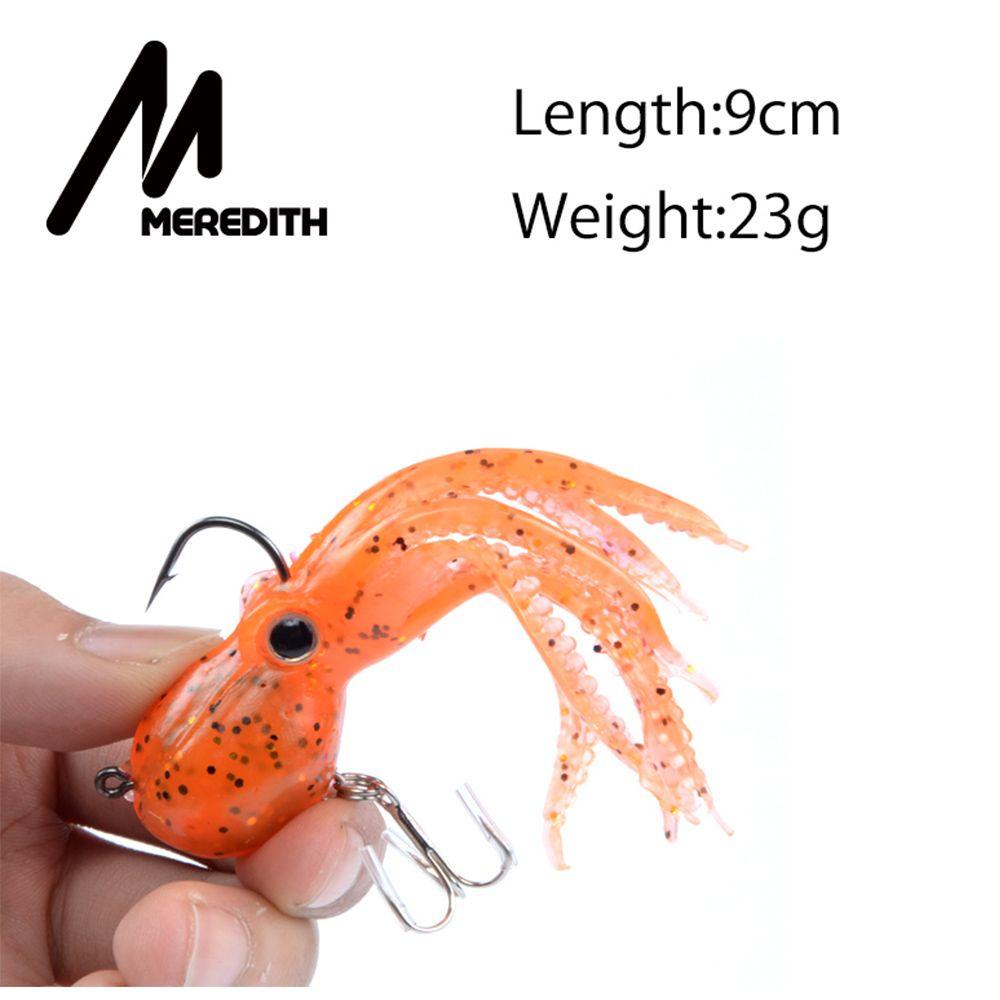 MUVAKO Mồi Câu Cá Giả Hình Bạch Tuộc Đuôi Dài Chuyên Dùng