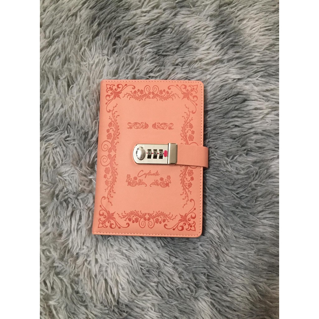 Sổ nhật ký Vintage handmade có khóa mã số chống xem trộm cao cấp sd 08