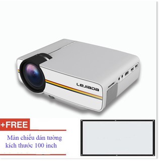 Máy chiếu mini YG - 400 HD, máy chiếu mini cho gia đình + Tặng màn chiếu 100 inch
