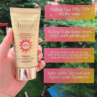 Kem Chống Nắng Whitening UV Sun Block Cream Riori