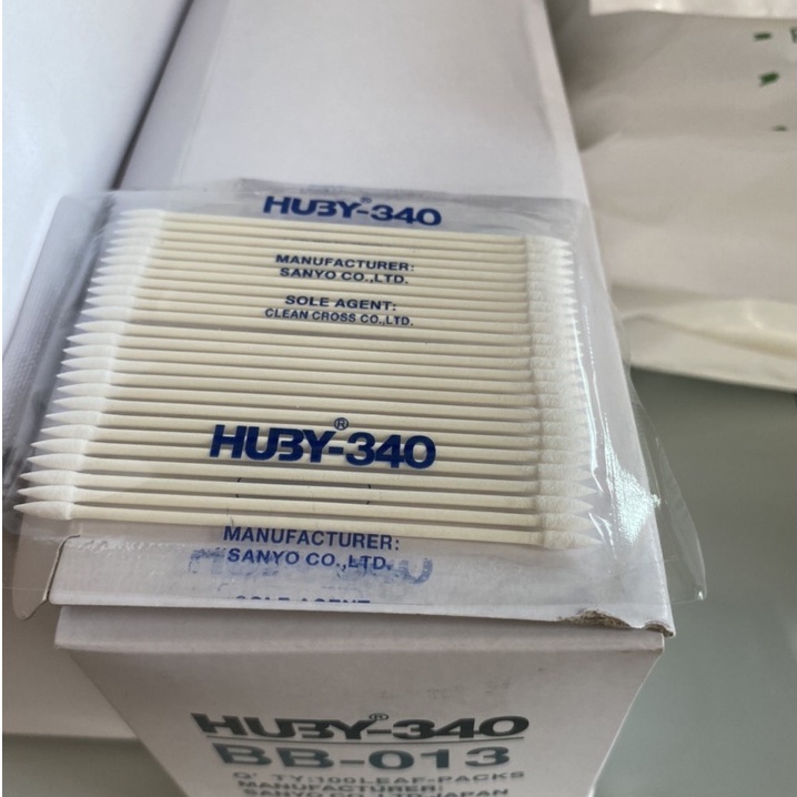 Tăm bông phòng sạch Huby 340 CA002,CA003,BB001,BB002,BB003,BB012,BB013 dùng để vệ sinh bản mạch