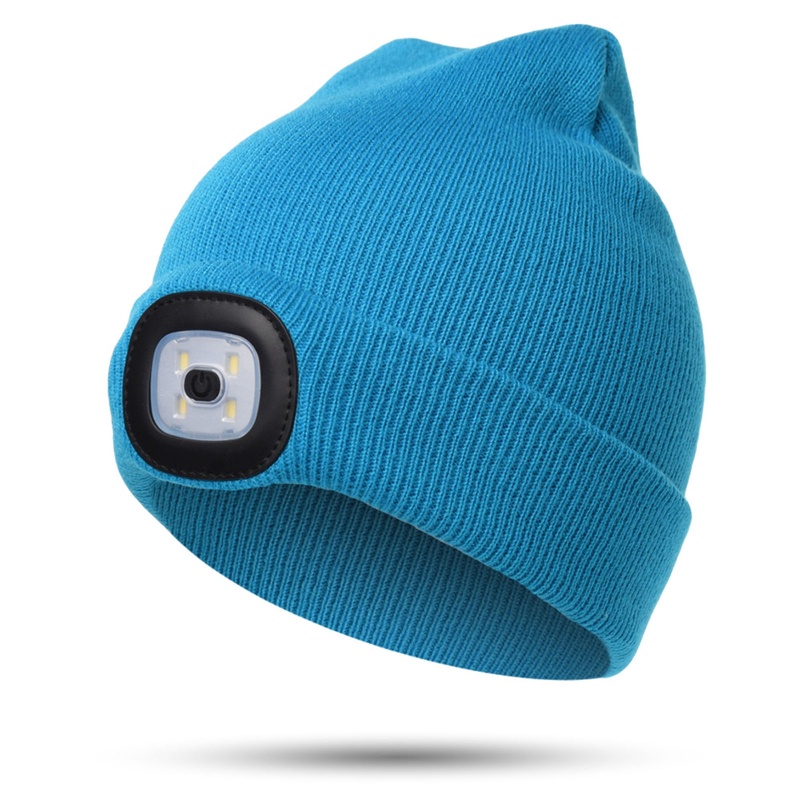 Mũ Beanie Có Đèn LED Sạc USB Dành Cho Bé Trai Gái