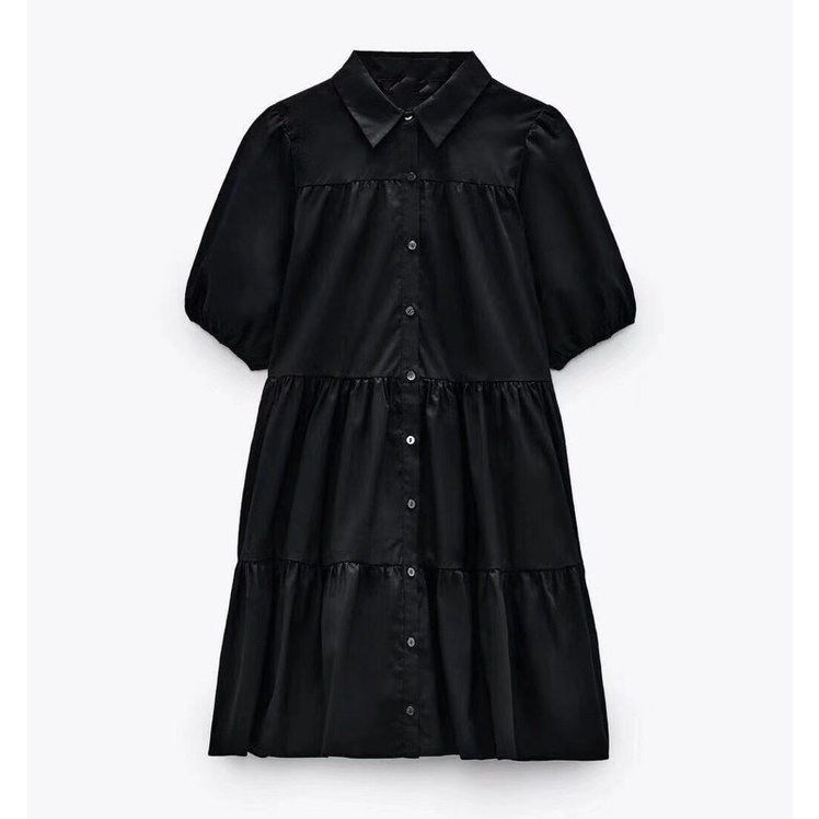 Đầm đen babydoll Zara