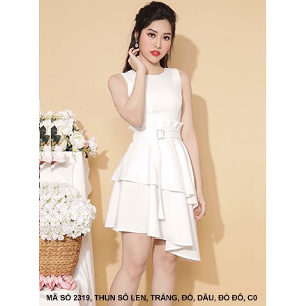 ĐẦM SÁT NÁCH DÚN 2 TẦNG LAI XÉO THẮT NƠ EO - 2319