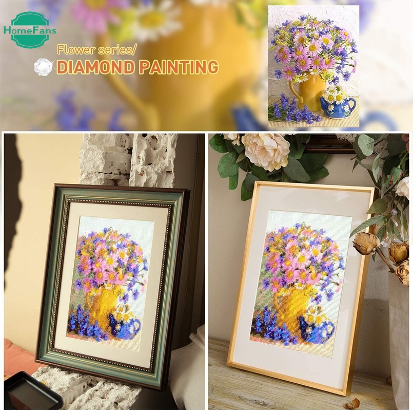 Bộ tranh đính đá 5D họa tiết hoa hoàng đạo độc đáo kích thước 30x40cm DIY dùng trang trí nhà cửa