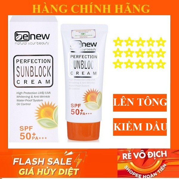 Kem Chống Nắng Kiềm Dầu Lên Tông BENEW PERFECTION SUN BLOCK CREAM 50ml